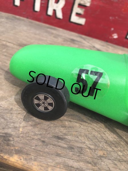 画像6: 70s Vintage 57 Racing Dog Plastic Coin Bank Green (C275) (6)