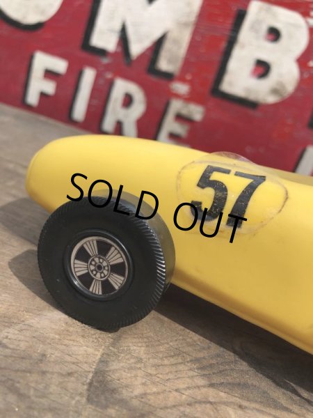 画像6: 70s Vintage 57 Racing Dog Plastic Coin Bank Yellow (C273) (6)