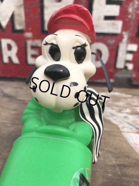 画像11: 70s Vintage 57 Racing Dog Plastic Coin Bank Green (C275) (11)