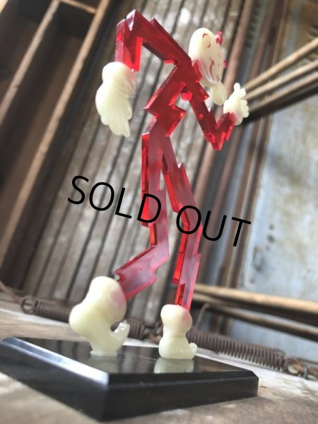 画像8: 40s Vintage REDDY KILOWATT Standing Business Card Holder Figure Red w/Black Stand (C276) (8)