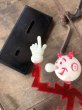 画像15: 40s Vintage REDDY KILOWATT Standing Business Card Holder Figure Red w/Black Stand (C276) (15)