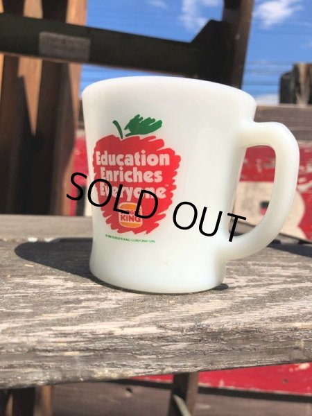 画像3: 80s Vintage Anchor Hocking Fire-King BURGER KING Education Enriches Everyone Promotional (C280) (3)