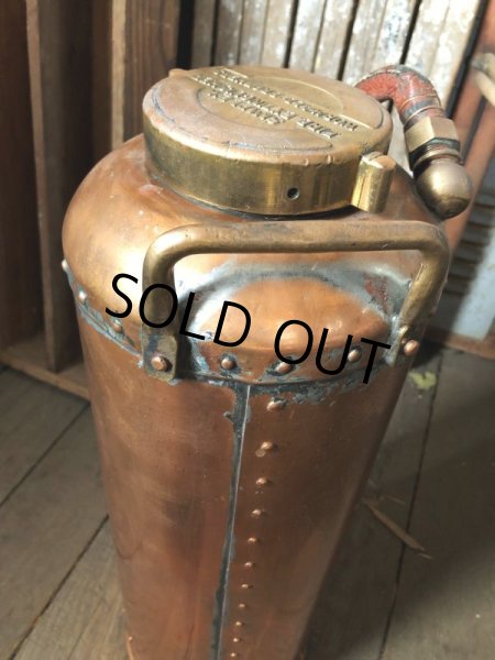 画像15: Vintage SIMPLEX Copper Brass Fire Extinguisher (C281) (15)