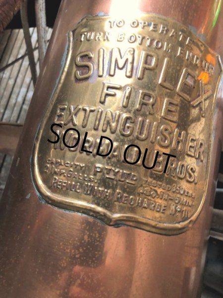 画像5: Vintage SIMPLEX Copper Brass Fire Extinguisher (C281) (5)