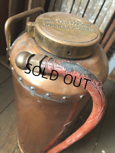 画像10: Vintage SIMPLEX Copper Brass Fire Extinguisher (C281) (10)