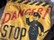 画像4: Vintage OTIS ELEVATOR Danger! STOP Flag Sign (C282) (4)