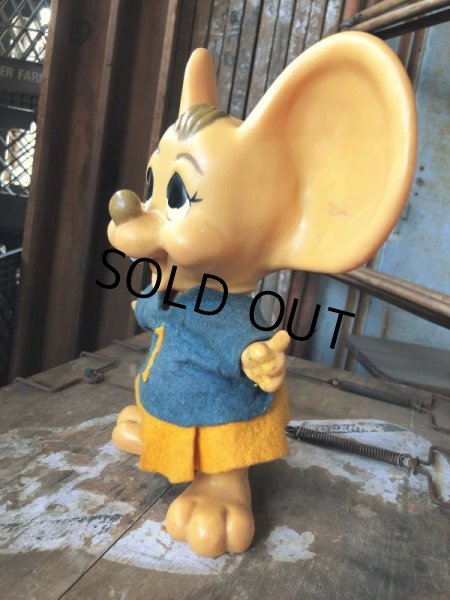 画像3: 70s Vintage Mouse Coin Bank Cheerleader F (C305) (3)