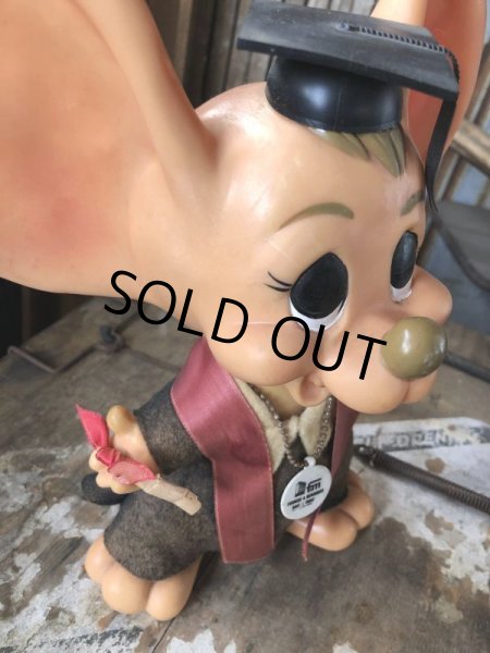 画像6: 70s Vintage Mouse Coin Bank Graduation Boy (C306) (6)