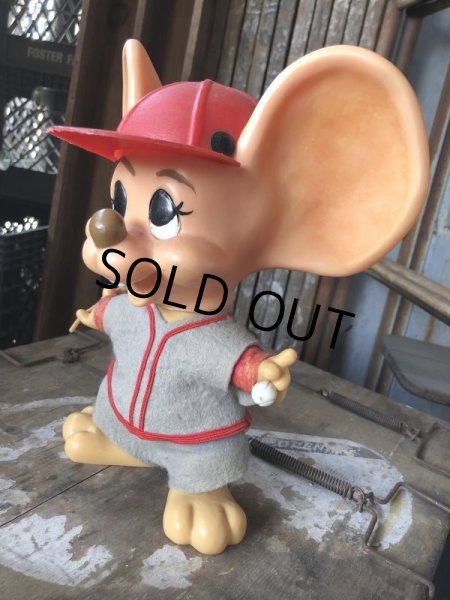 画像3: 70s Vintage Mouse Coin Bank Baseball Player (C311) (3)