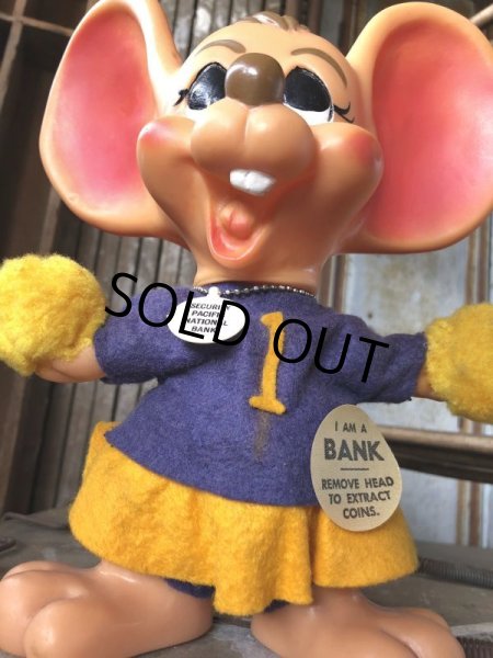 画像8: 70s Vintage Mouse Coin Bank Cheerleader B (C301) (8)