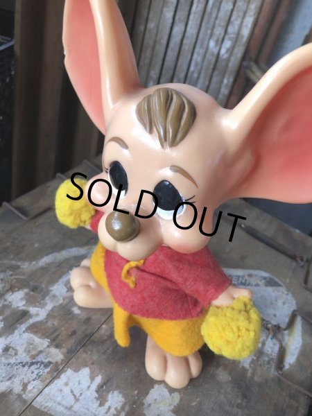 画像2: 70s Vintage Mouse Coin Bank Cheerleader C (C302) (2)