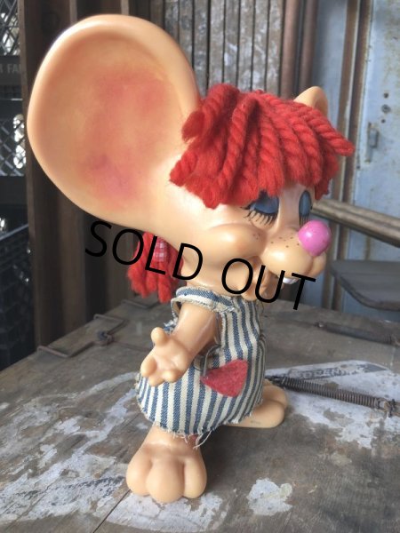 画像4: 70s Vintage Mouse Coin Bank Hillbilly Girl (C309) (4)