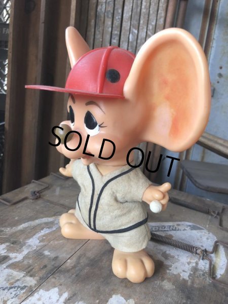 画像3: 70s Vintage Mouse Coin Bank Baseball Player (C312) (3)
