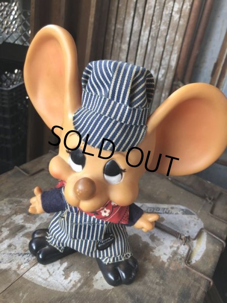 画像2: 70s Vintage Mouse Coin Bank Union Pacific Engineer (C307) (2)