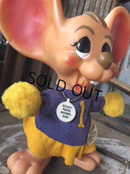 画像6: 70s Vintage Mouse Coin Bank Cheerleader B (C301) (6)