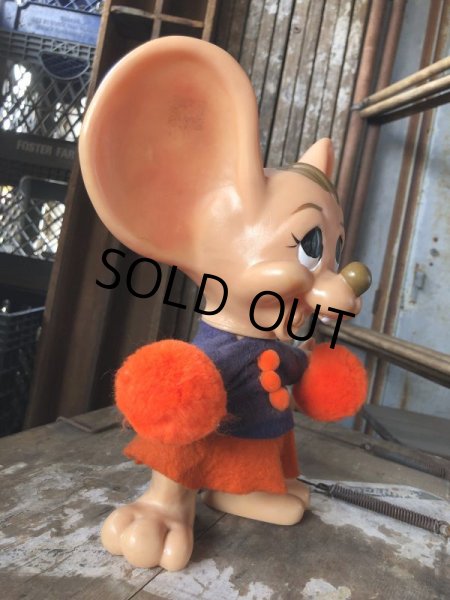 画像5: 70s Vintage Mouse Coin Bank Cheerleader A (C300) (5)