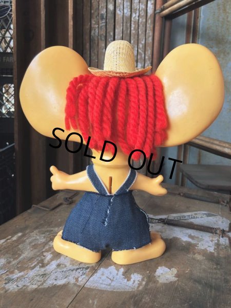 画像4: 70s Vintage Mouse Coin Bank Hillbilly Boy (C308) (4)