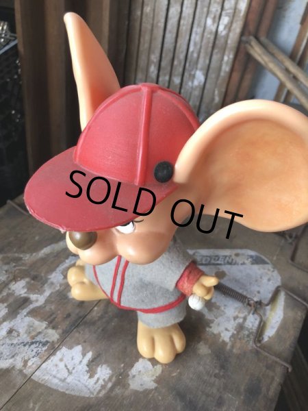 画像2: 70s Vintage Mouse Coin Bank Baseball Player (C311) (2)