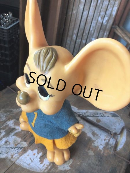 画像2: 70s Vintage Mouse Coin Bank Cheerleader F (C305) (2)
