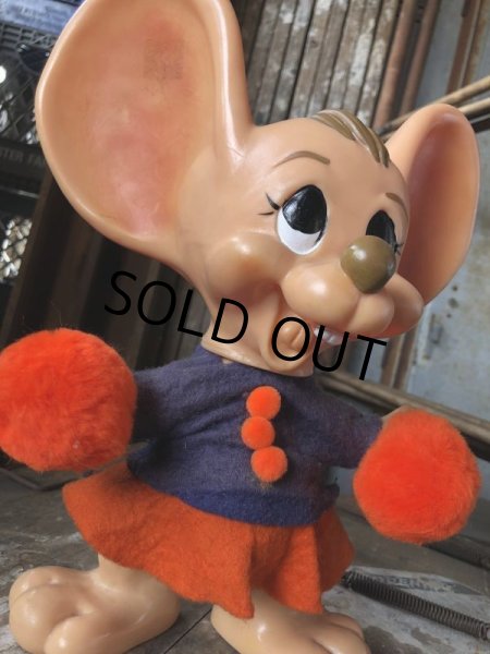 画像6: 70s Vintage Mouse Coin Bank Cheerleader A (C300) (6)