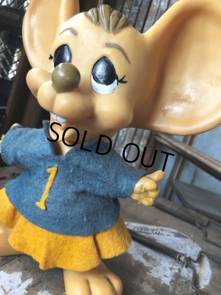 画像7: 70s Vintage Mouse Coin Bank Cheerleader F (C305) (7)