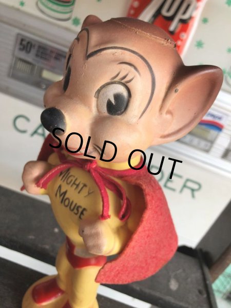 画像9: 50s Vintage Terrytoons Mighty Mouse Vinyl Doll w/Original Cape! (C318)  (9)