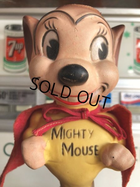 画像8: 50s Vintage Terrytoons Mighty Mouse Vinyl Doll w/Original Cape! (C318)  (8)