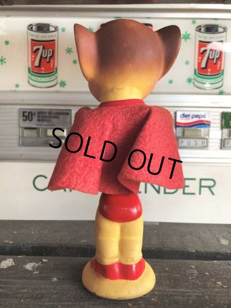 画像3: 50s Vintage Terrytoons Mighty Mouse Vinyl Doll w/Original Cape! (C318)  (3)