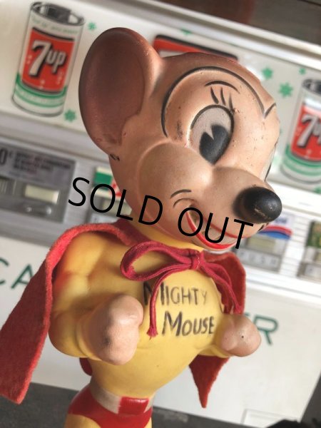 画像7: 50s Vintage Terrytoons Mighty Mouse Vinyl Doll w/Original Cape! (C318)  (7)