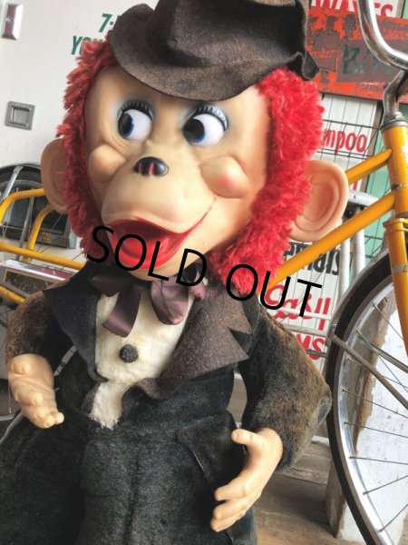 画像2: Vintage Store Display Rubber Face Monkey Plush Stuffed Animal Huge !!! (C342)  (2)