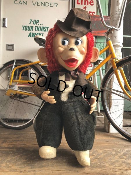 画像8: Vintage Store Display Rubber Face Monkey Plush Stuffed Animal Huge !!! (C342)  (8)