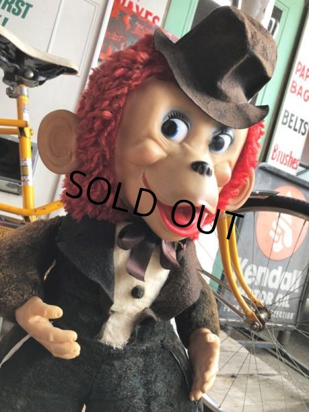 画像13: Vintage Store Display Rubber Face Monkey Plush Stuffed Animal Huge !!! (C342)  (13)