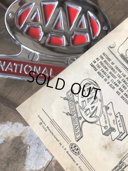 画像5: 50s Vintage  AAA National Auto Award License Plate Emblem Topper Original Box w/paper (C345)  (5)