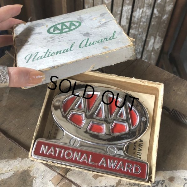 画像8: 50s Vintage  AAA National Auto Award License Plate Emblem Topper Original Box w/paper (C345)  (8)