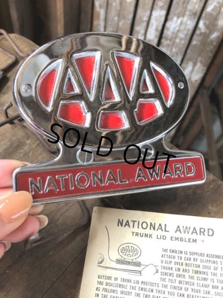 画像6: 50s Vintage  AAA National Auto Award License Plate Emblem Topper Original Box w/paper (C345)  (6)