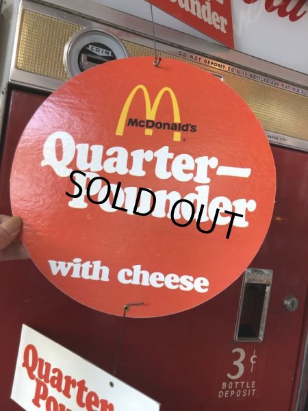 画像6:  70s Vintage McDonalds Quarter Pounder w/Cheese Hanging Store Display Sign (C350)  (6)