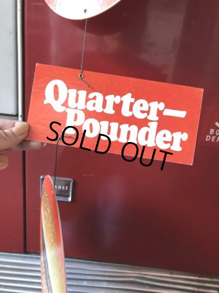 画像9:  70s Vintage McDonalds Quarter Pounder w/Cheese Hanging Store Display Sign (C350)  (9)