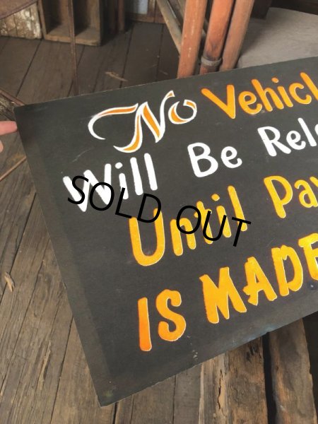 画像4: Vintage Hand Painted Retail Store Signs on Black Paper Board / No Vehicle (C355)  (4)