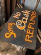 画像3: Vintage Hand Painted Retail Store Signs on Black Paper Board / Sorry No Cash REFUNDS (C352)  (3)