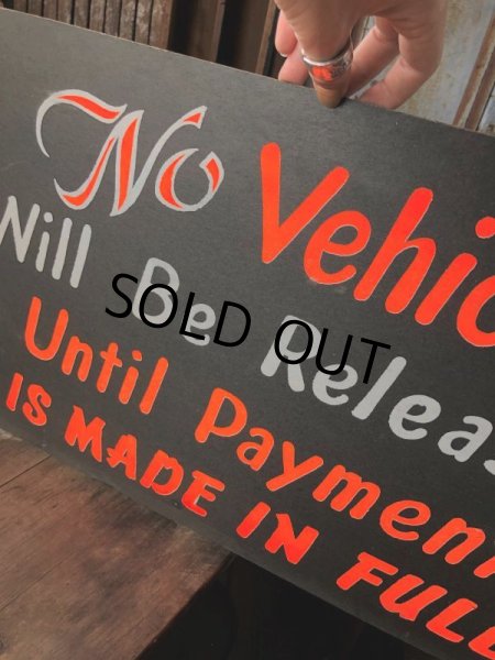 画像2: Vintage Hand Painted Retail Store Signs on Black Paper Board / No Vehicle (C355)  (2)