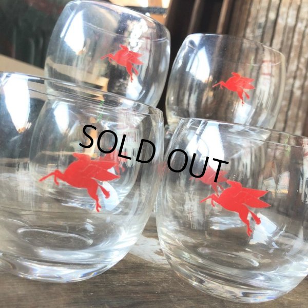 画像8: Vintage Mobilgas Mobil Pegasus Flying Horse Advertising Tumbler Glass Set (C357)  (8)