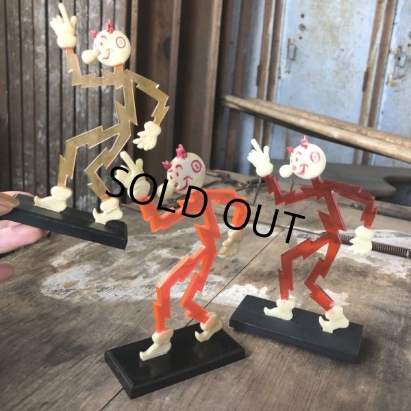 画像11: 40s Vintage REDDY KILOWATT Standing Business Card Holder Figure Red w/Black Stand (C358) (11)