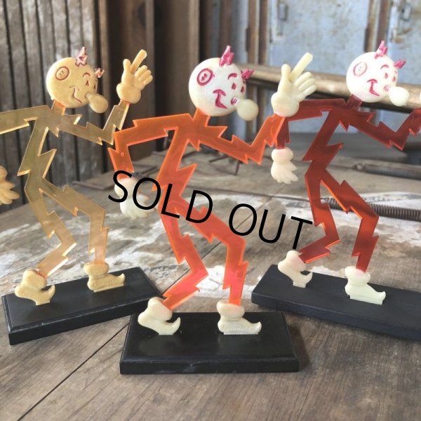 画像12: 40s Vintage REDDY KILOWATT Standing Business Card Holder Figure Red w/Black Stand (C359) (12)