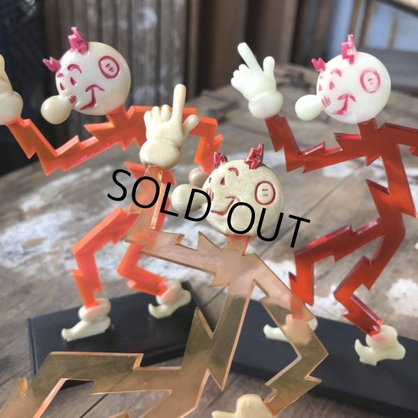 画像11: 40s Vintage REDDY KILOWATT Standing Business Card Holder Figure Red w/Black Stand (C360) (11)