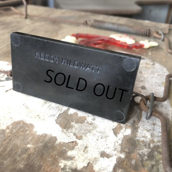 画像6: 40s Vintage REDDY KILOWATT Standing Business Card Holder Figure Red w/Black Stand (C358) (6)