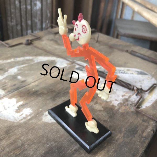 画像2: 40s Vintage REDDY KILOWATT Standing Business Card Holder Figure Red w/Black Stand (C359) (2)