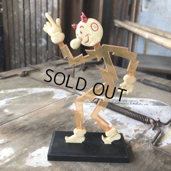 画像1: 40s Vintage REDDY KILOWATT Standing Business Card Holder Figure Red w/Black Stand (C360) (1)