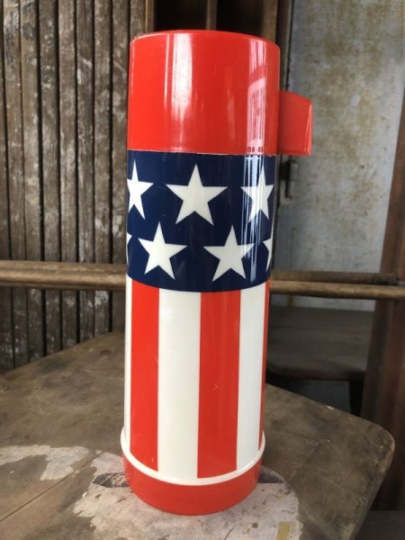 画像1: 70s Vintage Aladdin Stars 'N Stripes Thermos (C375) (1)