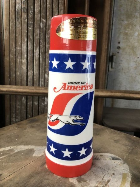 画像1: 70s Vintage Aladdin Drink Up America Greyhound Thermos (C376) (1)