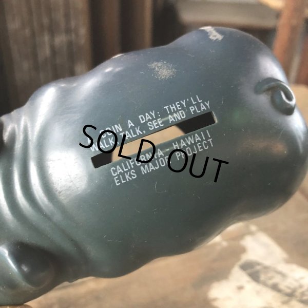 画像8: Vintage ELKS MAJOR PROJECT Advertising Piggy Coin Bank (C380) (8)